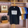 数量限定爆買い ロエベ バーバリー 偽物 アイキャッチ ロゴプリントカジュアル半袖Tシャツ