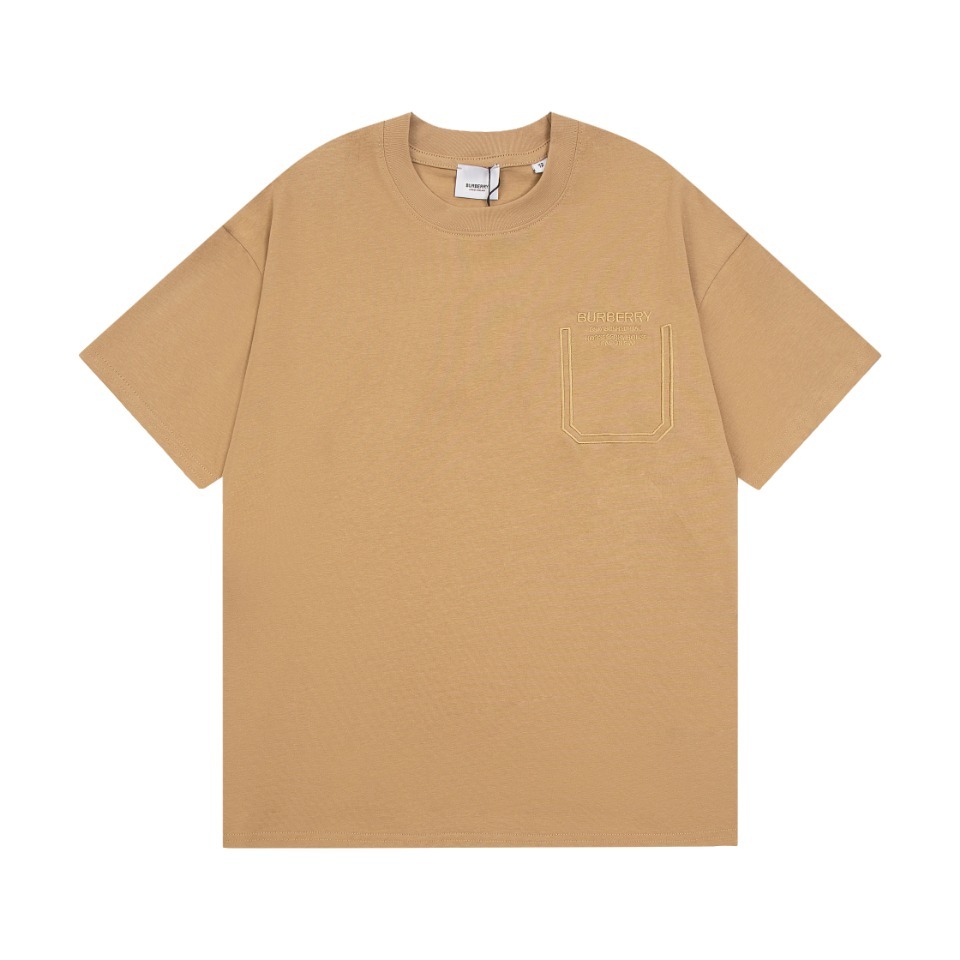 低価直輸入専門店 バーバリー 偽物 ファッション ポケットプリント刺しゅう半袖Tシャツ