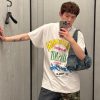 バレンシアガ 入手困難スーパーコピー 優良サイト 口コミアイキャッチ プリントカジュアル半袖Tシャツ