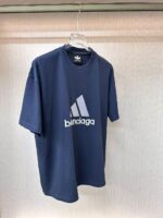 バレンシアガ X アディダス やわらか快適ロゴ刺しゅうカジュアル半袖Tシャツ