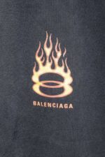 激安大特価最新作 バレンシアガ コピー 炎プリント刺しゅうカジュアル半袖Tシャツ