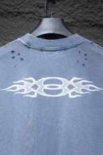 激安大特価最新作 バレンシアガ 偽物 炎プリント刺しゅうカジュアル半袖Tシャツ 激安通販