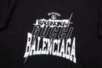 限定販売 バレンシアガ X グッチ コピー アルファベットプリントカジュアル半袖Tシャツ