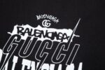 限定販売 バレンシアガ X グッチ コピー アルファベットプリントカジュアル半袖Tシャツ