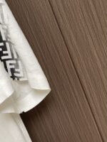 フェンディ コピー プリント麻綿素材半袖シャツ