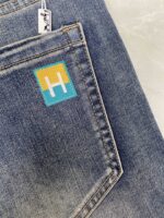 エルメス 偽物 ファッション アルファベットプリントカジュアルジーンズ