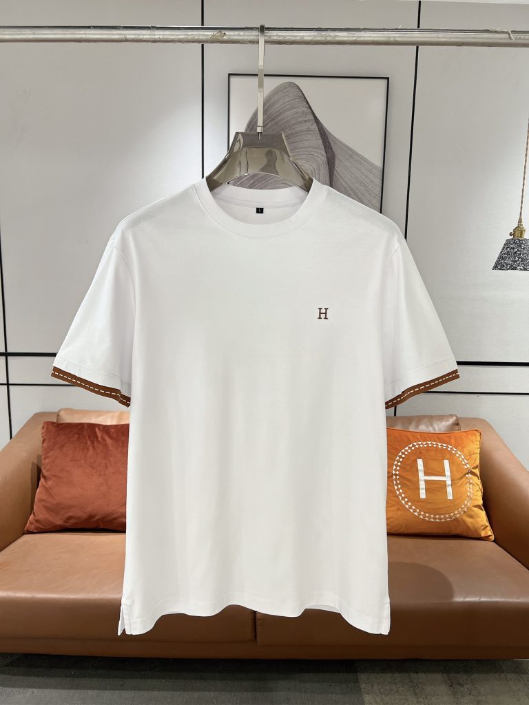 エルメス コピー 業界最高い品質 芸能人 繊細で柔らかい純綿カジュアル半袖Tシャツ