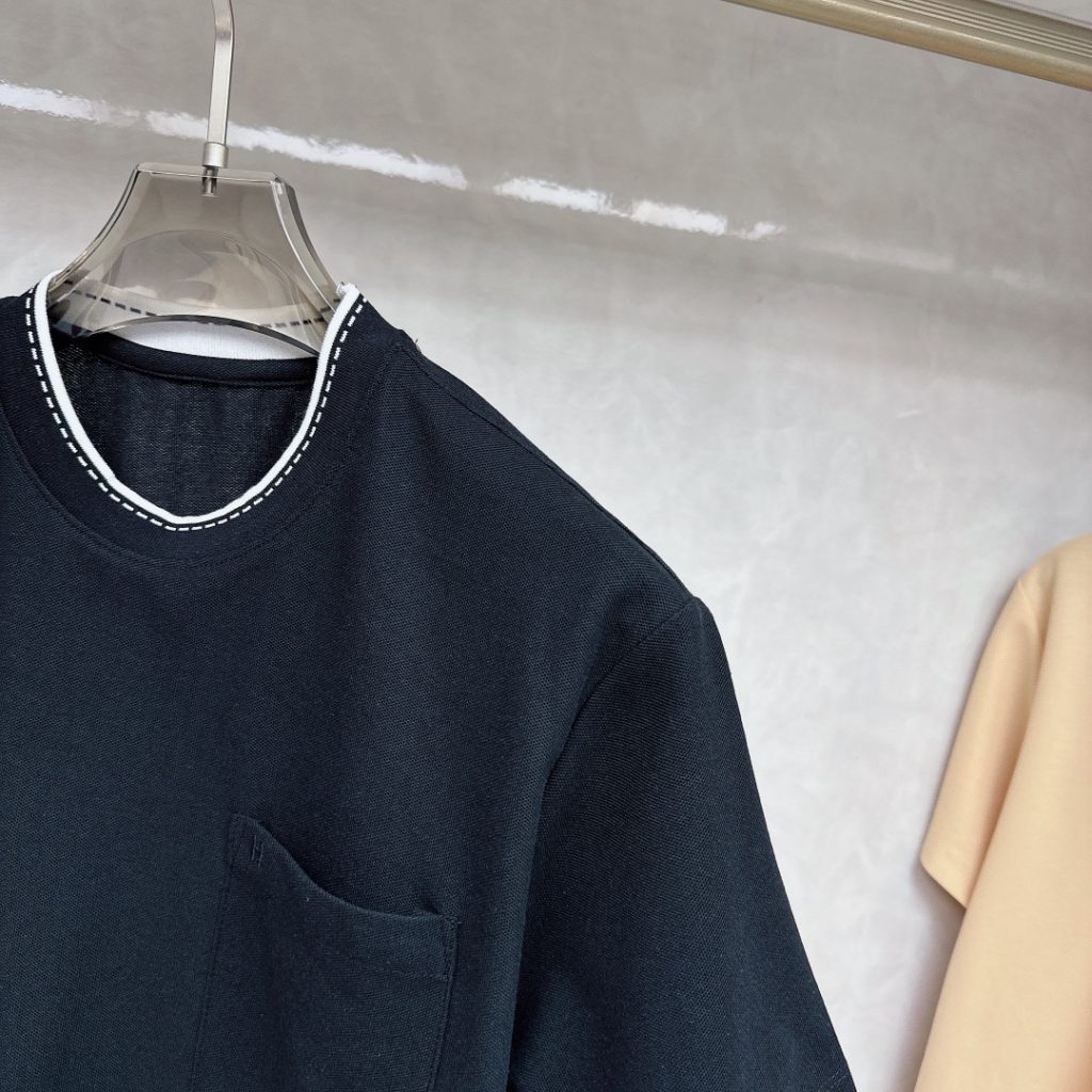 エルメス 偽物 芸能人 ロゴが気持ちいいやわらかポケット半袖Tシャツ 