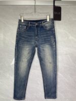 エルメス 偽物 ファッション アルファベットプリントカジュアルジーンズ