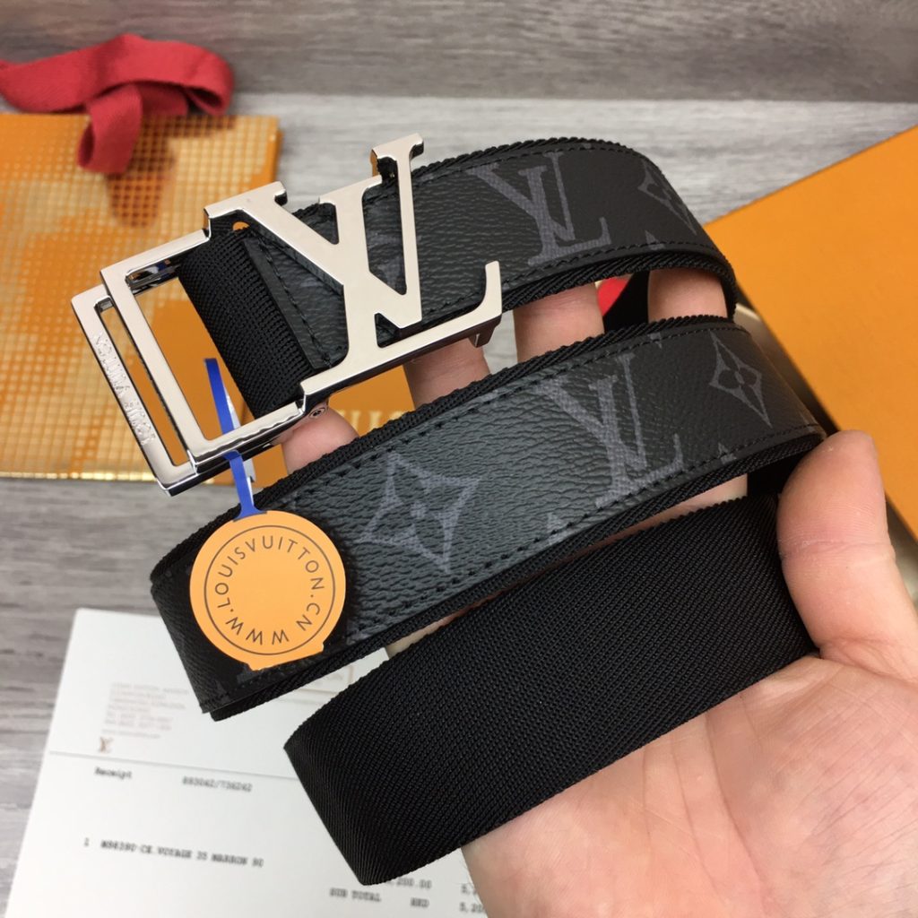 ルイヴィトンコピー 入手困難  Monogram Eclipse牛革ロゴベルト 