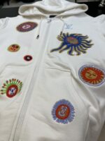 個性的 魅力的 心地よい コットン素材 ルイヴィトン アイキャッチ グラフィティ パーカー