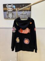 個性的 魅力的 心地よい コットン素材 ルイヴィトン アイキャッチ グラフィティ パーカー