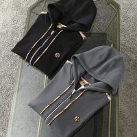 バーバリー 偽物 チェック柄フード付きスウェットパーカー