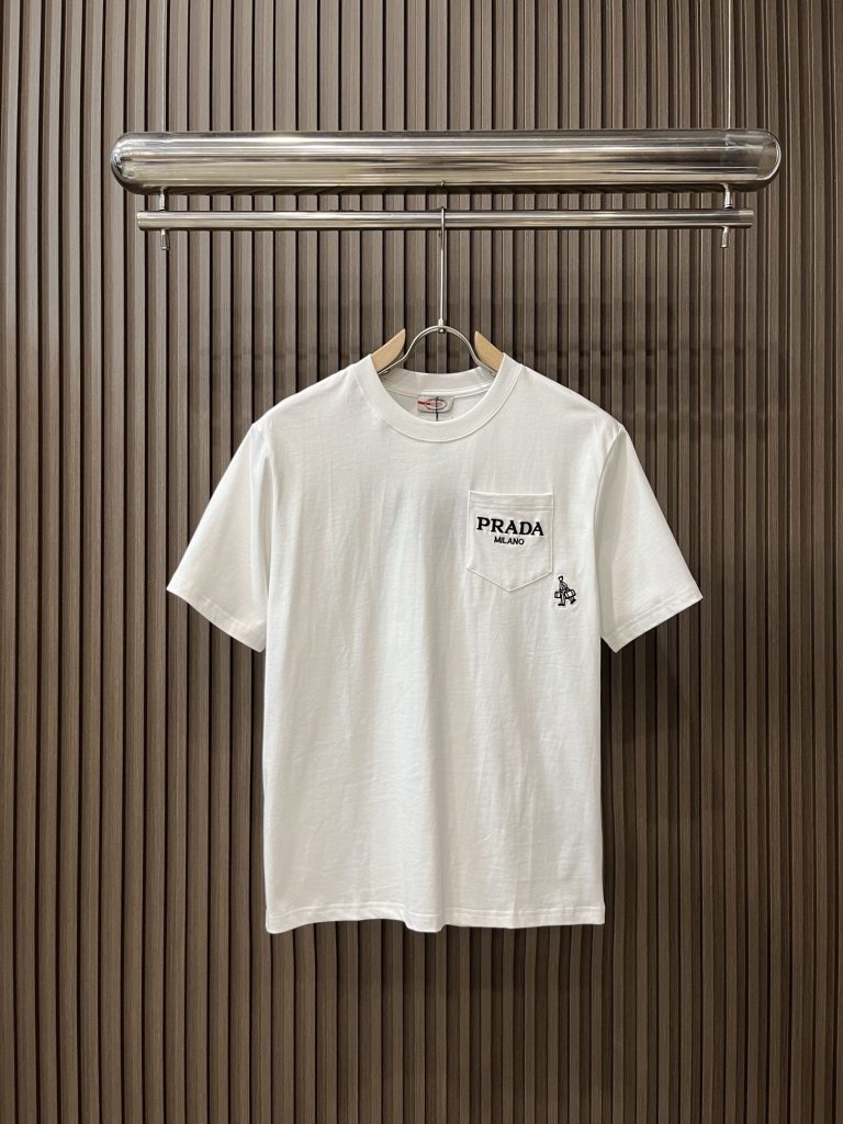 入手困難 プラダ コピー アルファベットファッション 刺繍カジュアル半袖Tシャツ