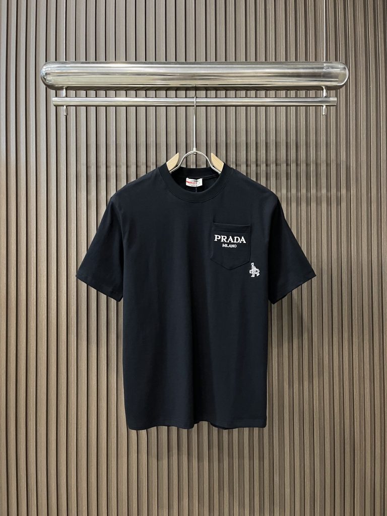 業界最高い品質 プラダ スーパーコピー アルファベットファッション 刺繍カジュアル半袖Tシャツ