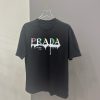 2024春夏定番 偽物 グラフィティ プリントラウンドネック半袖Tシャツ