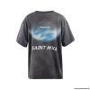 セントマ イケル n級品 ファッション レトロ プリントカジュアル半袖Tシャツ