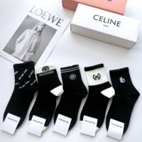 入手困難 バレンシアガ n級品 純綿アルファベットプリント通気性防臭靴下