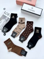 高品質 激安通販 シャネル コピー 純綿吸汗防臭通気性の良いソックス靴下