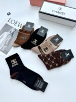 高品質 激安通販 シャネル コピー 純綿吸汗防臭通気性の良いソックス靴下