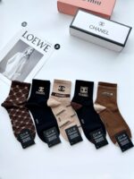 高品質 激安通販 シャネル コピー 純綿吸汗防臭通気性の良いソックス靴下