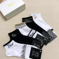 激安大特価最新作 ディオール スーパーコピー アルファベット刺繍ロゴ綿100%吸汗防臭ソックス