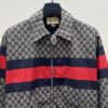 個性的 魅力的 心地よい コットン素材 グッチ コピー メンズレッドブルーボーダージャケットコート