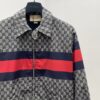 個性的 魅力的 心地よい コットン素材 グッチ コピー メンズレッドブルーボーダージャケットコート
