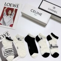 激安通販 ルイヴィトン n級品 夏薄手通気性が良く快適な純綿靴下