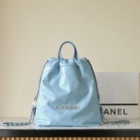 品質保証新作登場 シャネル 偽物 Antiba ZP ブルー牛革デイパック