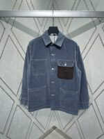 オシャレにお得100%新品 ディオール コピー ブルーコットンキャンバス地デニムジャケット