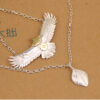 芸能人愛用 高級感ある 高橋吾郎 ゴローズ n級品 ネックレスセット小鷹羽根ネックレス女925純銀