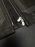 上質な素材採用 エルメス 偽物 フード付きレザージャケットコート