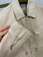【2024最新着追加】 限定品 エルメス 偽物ップNappa羊革レザージャケット