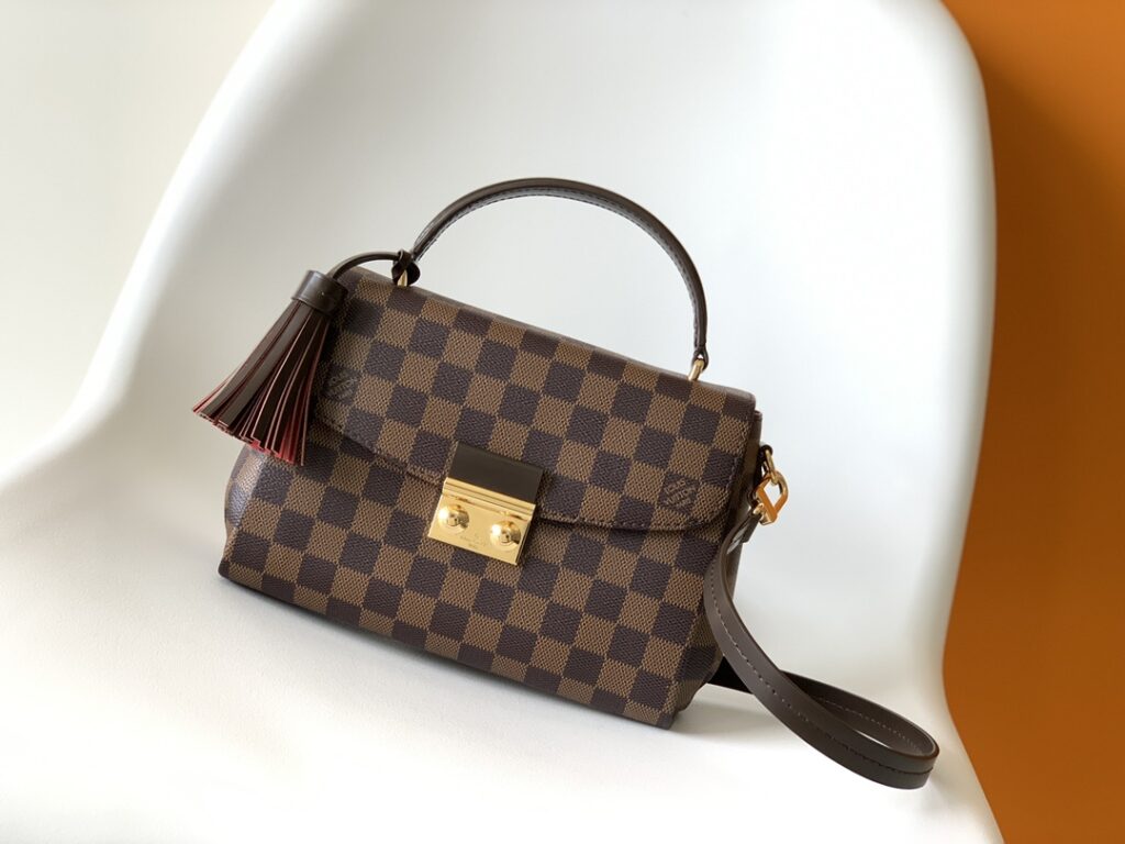 個性的 魅力的 心地よい コットン素材  ルイヴィトン  n級品 チェック柄 N41581 CROISETTE DAMIER ハンドバッグ