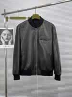 個性的 魅力的 心地よい コットン素材 プラダ スーパーコピー リバーシブルレザージャケット