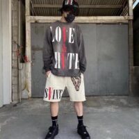 お得品‼ セントマイケル スーパーコピー LOVE&HATE クラックプリントTシャツ