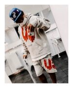 個性的 魅力的 心地よい コットン素材 セントマイケル 偽物 アイキャッチ ゆったりフード付きパーカー