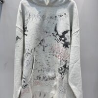 爆買いで大得価 セントマ イケル 偽物 レトロな手描きの落書きユニセックススウェットシャツ