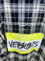 大特価！新商品! ヴェトモン コピー チェック柄長袖ルーズシャツ