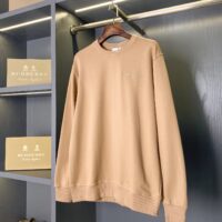 上質な素材採用 バーバリー コピー チェック コットン クルーネック スウェットシャツ