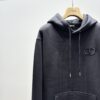 上質な素材採用 ディオール 偽物 ソリッドカラー ロゴ刺繍 ストレート フード付き パーカー