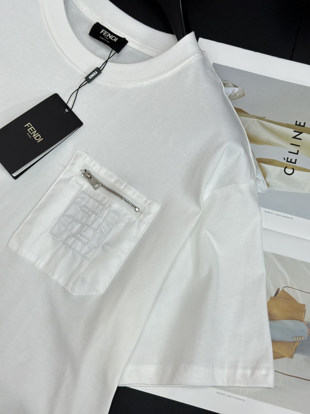 フェンディ 芸能人偽物 Tシャツ ジップポケットデザイン ホワイト|スーパーコピーn級優良店 6 フェンディ 芸能人偽物 Tシャツ ジップポケットデザイン ホワイト|スーパーコピー服