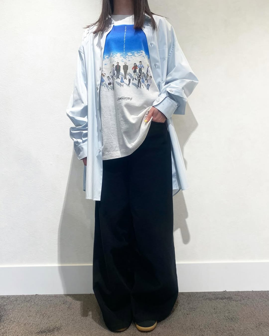 セントマイケル 偽物通販 Tシャツ ホワイト ブルー アートプリント|スーパーコピーn級優良店 3 セントマイケル 偽物通販 Tシャツ ホワイト ブルー アートプリント|スーパーコピー服