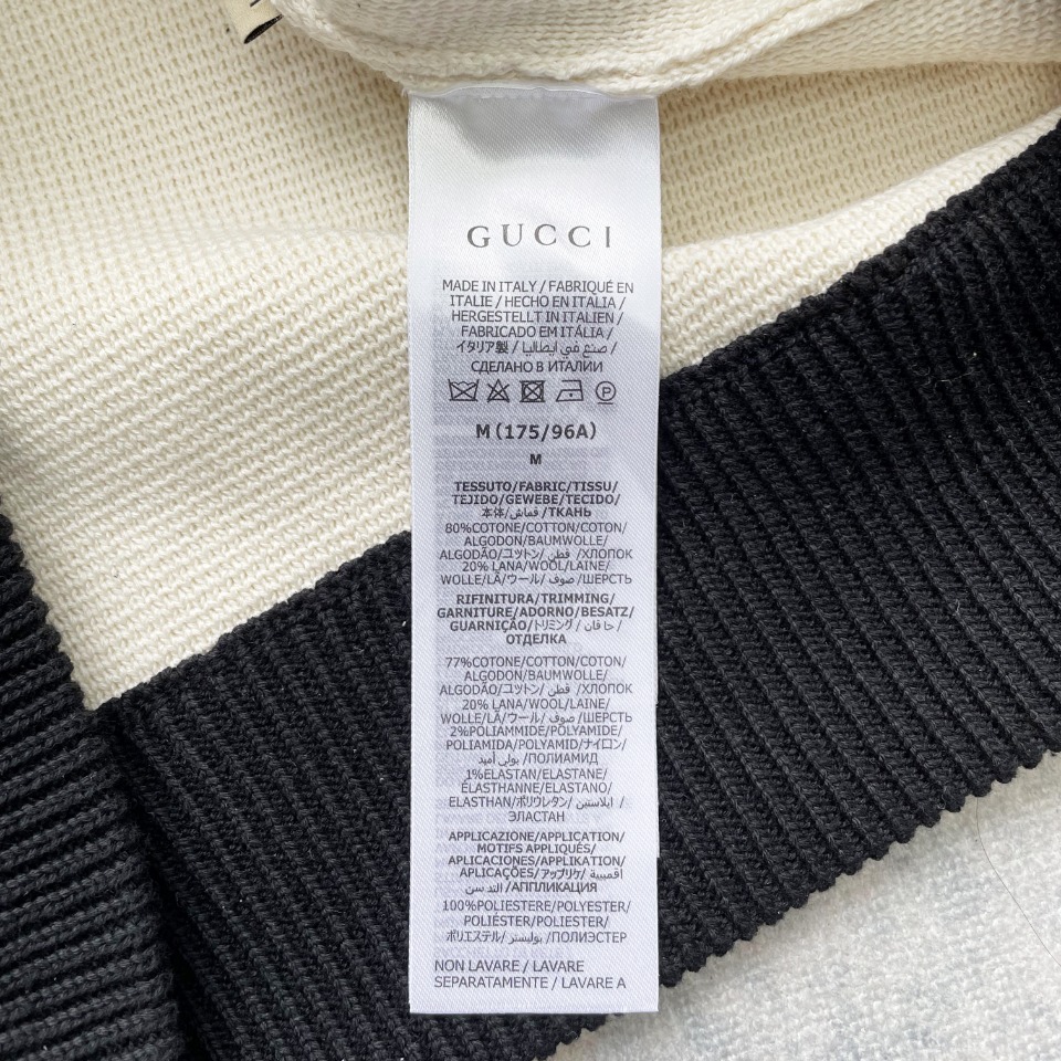 グッチ n級コピー バイカラー カーディガン ブラックライン モダンデザイン|スーパーコピーn級優良店 7 グッチ n級コピー バイカラー カーディガン ブラックライン モダンデザイン|スーパーコピー服