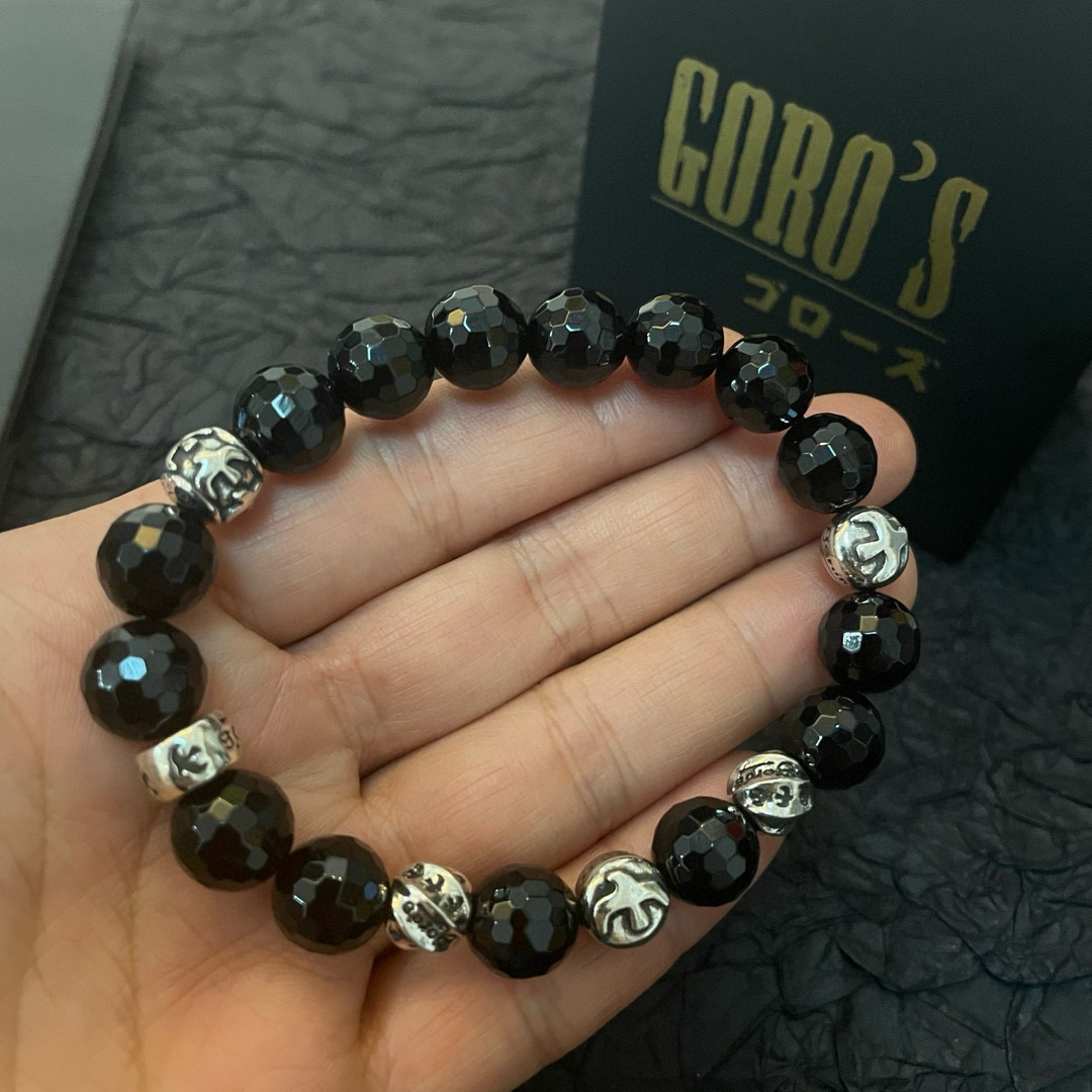 ゴローズ n級コピー ブラックカットビーズ ブレスレット シルバーパーツ 高級感 立体仕上げ|スーパーコピーn級優良店 4 ゴローズ n級コピー ブラックカットビーズ ブレスレット シルバーパーツ 高級感 立体仕上げ|スーパーコピー服