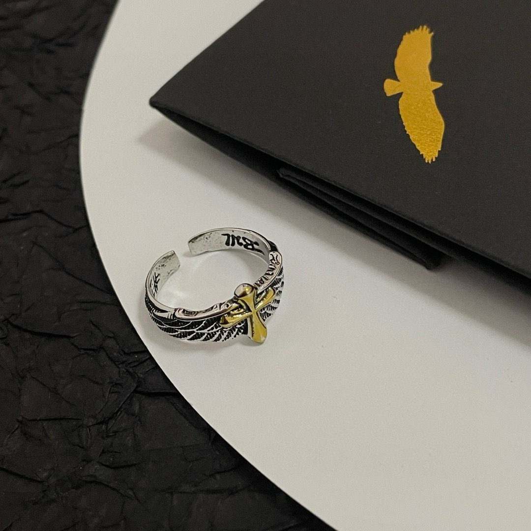 ゴローズ スーパーコピー ゴールドクロス フェザーリング 重厚感 立体彫刻 高再現度|スーパーコピーn級優良店 4 ゴローズ スーパーコピー ゴールドクロス フェザーリング 重厚感 立体彫刻 高再現度|スーパーコピー服