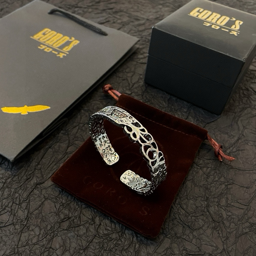 ゴローズ 芸能人偽物 ワイドバングル ブレスレット 彫刻模様 重厚感 高級感|スーパーコピーn級優良店 5 ゴローズ 芸能人偽物 ワイドバングル ブレスレット 彫刻模様 重厚感 高級感|スーパーコピー服