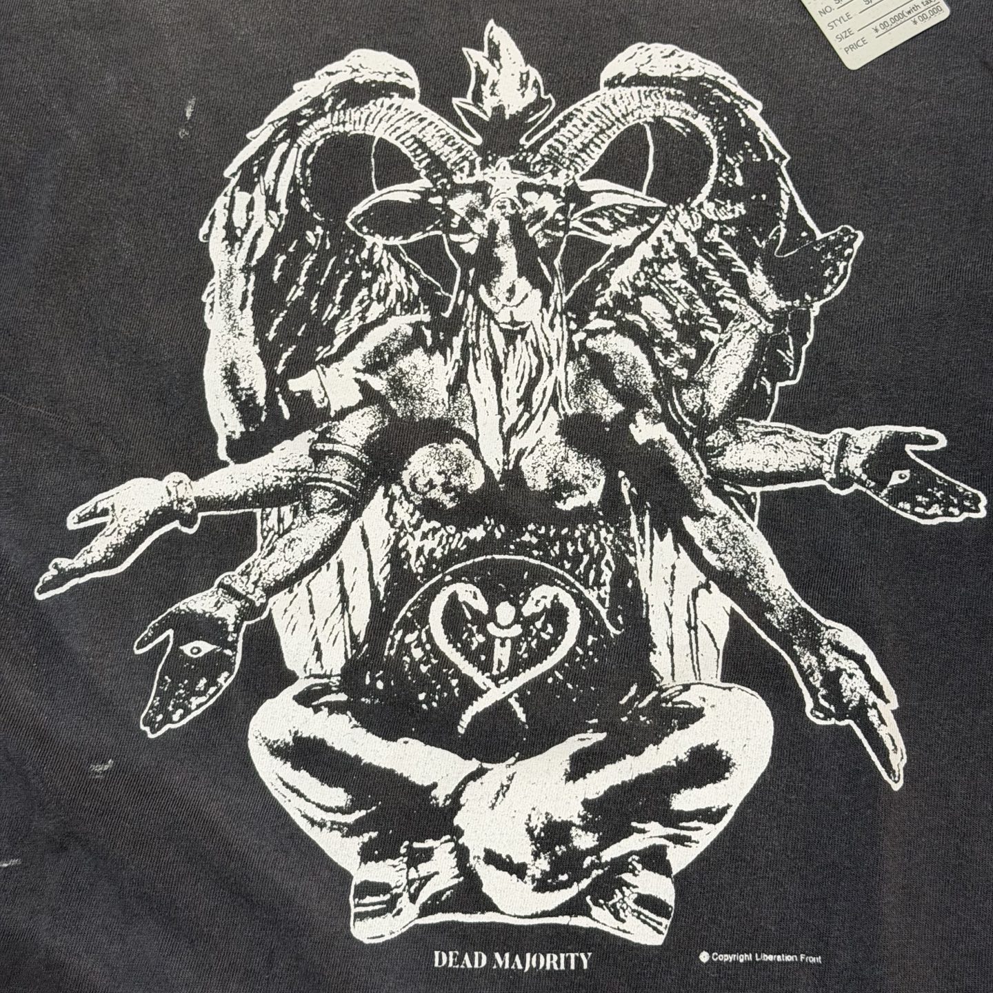 セイントマイケル スーパーコピー ブラック バフォメット ロングTシャツ 悪魔プリント ヴィンテージ風|スーパーコピーn級優良店 9 セイントマイケル スーパーコピー ブラック バフォメット ロングTシャツ 悪魔プリント ヴィンテージ風|スーパーコピー服