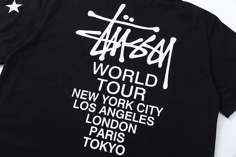 ステューシー n級コピー 8ボール×獅子刺繍ポロシャツ モノトーン配色が映える都会系ストリート｜スーパーコピー服